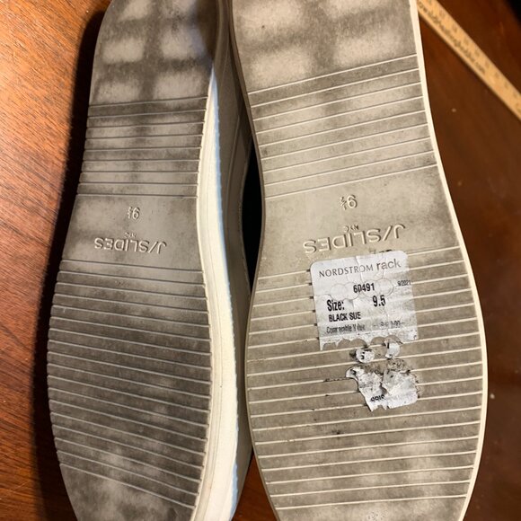 J/Slides Women's Sneaker Black White Norris Suede Leather Women’s Size 9.5M - Picture 6 of 9